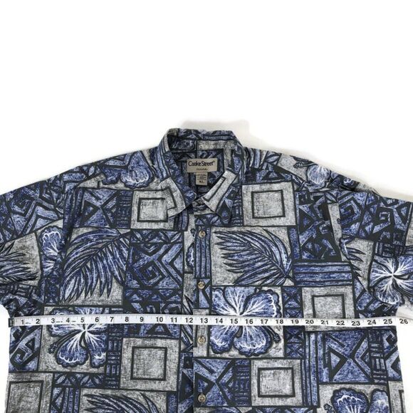 Cooke Street Casual Button Up Hawaiian Shirt Men's XL Floral Cotton Beach Summer - Picture 7 of 10